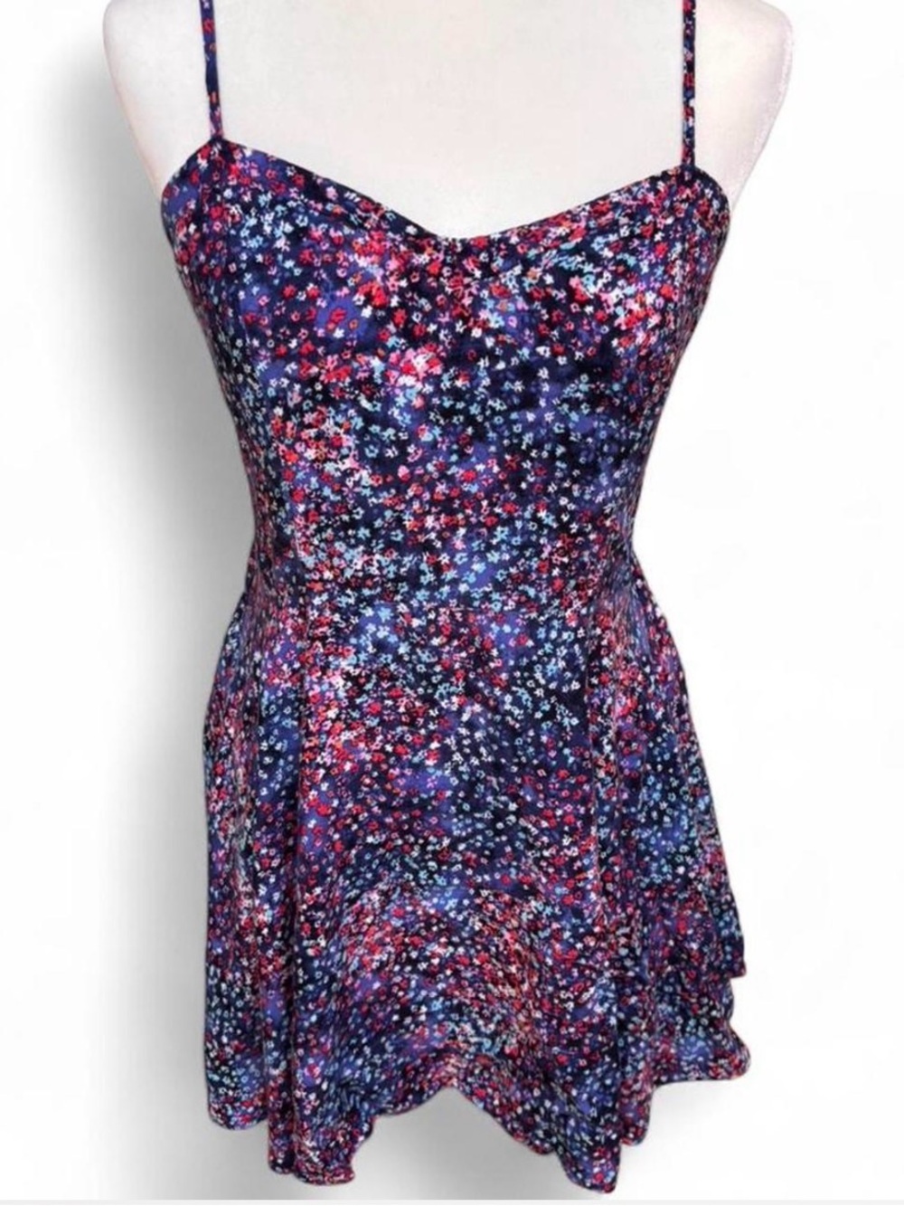 Aeropostale floral mini dress  with adjustable straps size large